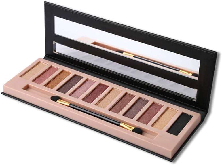 BestLand 2 Pack 12 Colors Makeup Nude Colors Eyeshadow Palette Natural Nude Matte Shimmer Glitter Pigment Eye Shadow Pallete Set Waterproof Smokey Professional Beauty Makeup Kit (2 PCS) - Image 7
