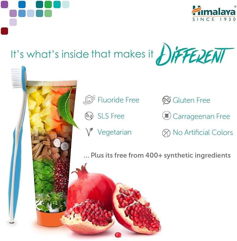 Himalaya Botanique Complete Care Toothpaste, Herbal, Variety Pack, Fights Plaque, Freshens Breath, Fluoride Free, No Artificial Flavors, SLS Free, Cruelty Free, Foaming, 5.29 Oz, 4 Pack - Image 6