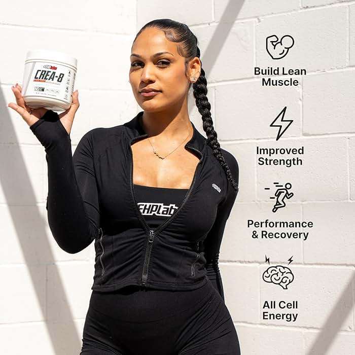 EHP Labs CREA-8 Micronized Creatine Monohydrate Powder - Unflavored Creatine Powder for Muscle Growth, Increased Strength, Enhanced Energy Output and Improved Performance - 100 Servings (500g) - Image 4