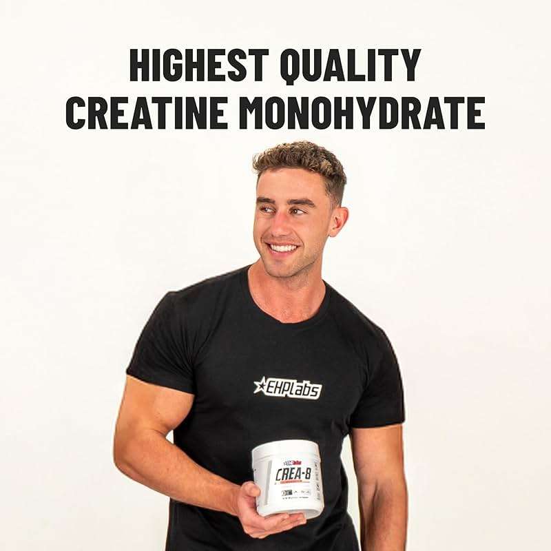 EHP Labs CREA-8 Micronized Creatine Monohydrate Powder - Unflavored Creatine Powder for Muscle Growth, Increased Strength, Enhanced Energy Output and Improved Performance - 100 Servings (500g) - Image 7