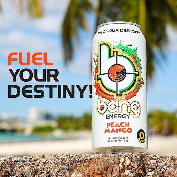 Bang Energy Peach Mango, Sugar-Free Energy Drink, 16-Ounce | Pack of 12 - Image 6