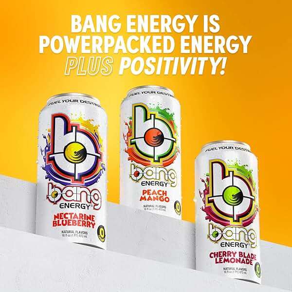 Bang Energy Peach Mango, Sugar-Free Energy Drink, 16-Ounce | Pack of 12 - Image 8