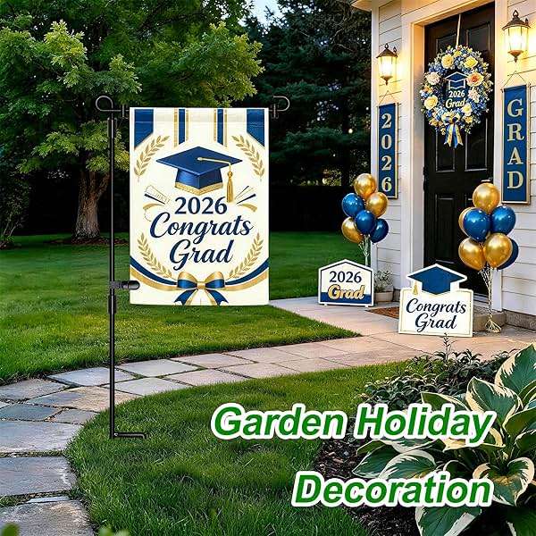 HOOSUN Garden Flag Stand,Premium Garden Flag Holder Pole Metal Powder-Coated Weather-Proof Paint with Graden Flag Clip and Spring Stoppers Without Flag Garden Decorations - Image 4