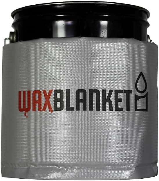 Powerblanket WX05 5 gal Bucket Wax and Glycerin Heating Blanket, 200 Degree F, 120V, 175W, Ideal Heating Solution for Candle and Soap Makers, 0.75", Light Gray - Image 1