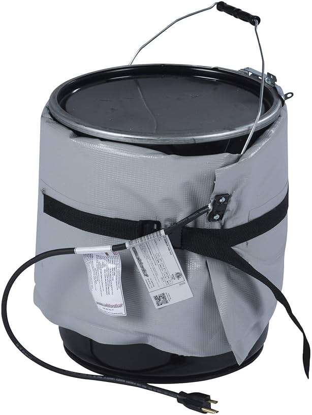 Powerblanket WX05 5 gal Bucket Wax and Glycerin Heating Blanket, 200 Degree F, 120V, 175W, Ideal Heating Solution for Candle and Soap Makers, 0.75", Light Gray - Image 2