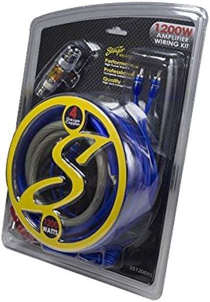 STINGER Select 4GA Complete Amplifier Wiring Kit for Car Audio Systems up to 1200W, Full Copper Construction, Power/Ground/Remote Turn On Wires, RCA Interconnect, Mini ANL/AFS Fuse, Easy Installation - Image 1