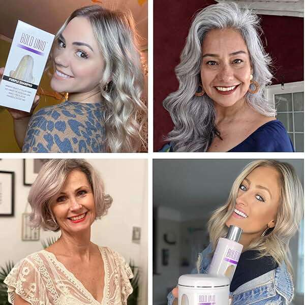 Bold Uniq Purple Shampoo - Remove Yellow Tones & Condition Damaged Hair - For Blonde, Silver or Grey Hair - Paraben & Sulfate Free, Vegan - 8 fl oz - Image 4