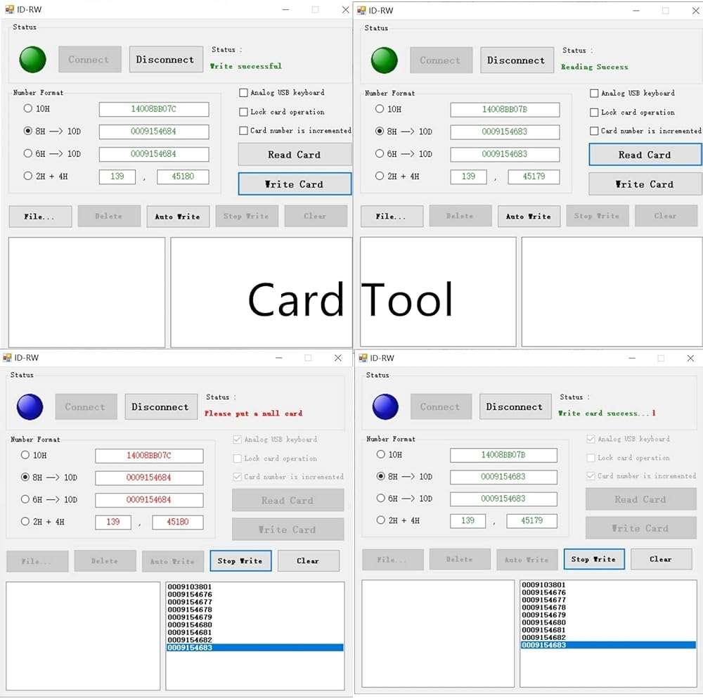 125khz ID Card Reader Writer RFID Copier Duplicater for Access Control+5 PCS EM4305/T5557 Tags+ Copier Tool - Image 2