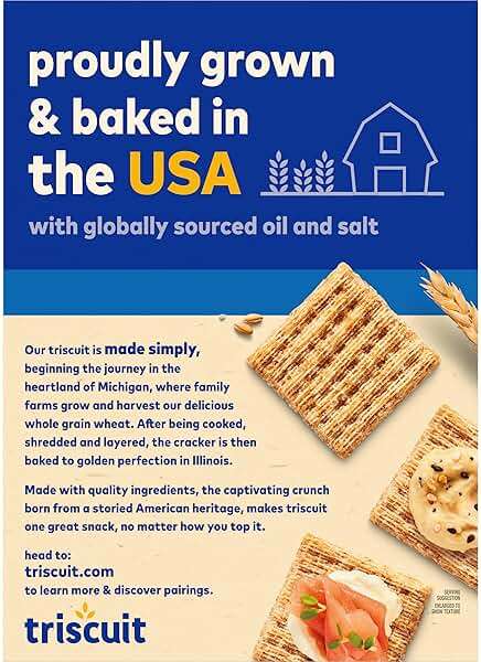 Triscuit Original Whole Grain Wheat Crackers, Vegan Crackers, Healthy Snacks, Lunch Snacks, Family Size, 12.5 oz - Image 16