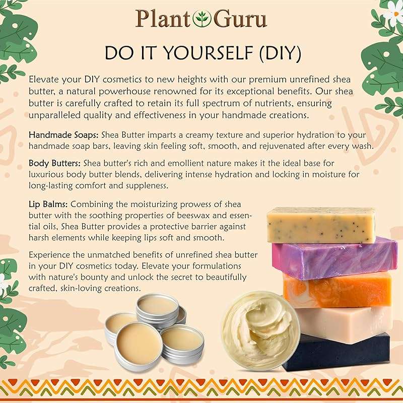 African Shea Butter Raw Unrefined 100% Pure Natural Organic Ivory Grade A - 4 oz - DIY Body Butters, Lotion, Cream, lip Balm & Soap Making Supplies, Eczema & Psoriasis Aid, Stretch Mark Product - Image 4