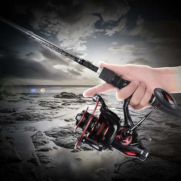 KastKing Sharky Baitfeeder III Spinning Reel 10+1 Shielded Stainless Steel BB - Carbon Fiber Drag for Live Liner Bait Fishing Action - Image 6