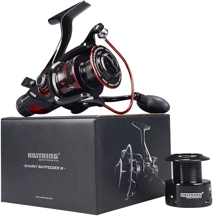 KastKing Sharky Baitfeeder III Spinning Reel 10+1 Shielded Stainless Steel BB - Carbon Fiber Drag for Live Liner Bait Fishing Action - Image 7