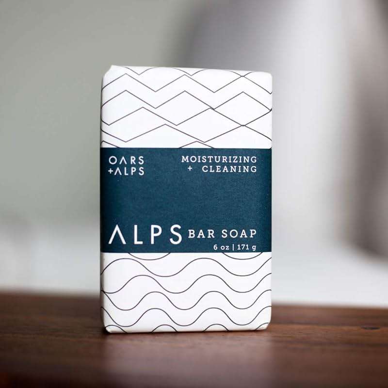 Oars + Alps Exfoliating & Moisturizing Bar Soap for Men, Deep Cleaning Soap, Clean Ingredients, All Skin Types, Shea Butter, Jojoba Oil, 1pk - Image 5