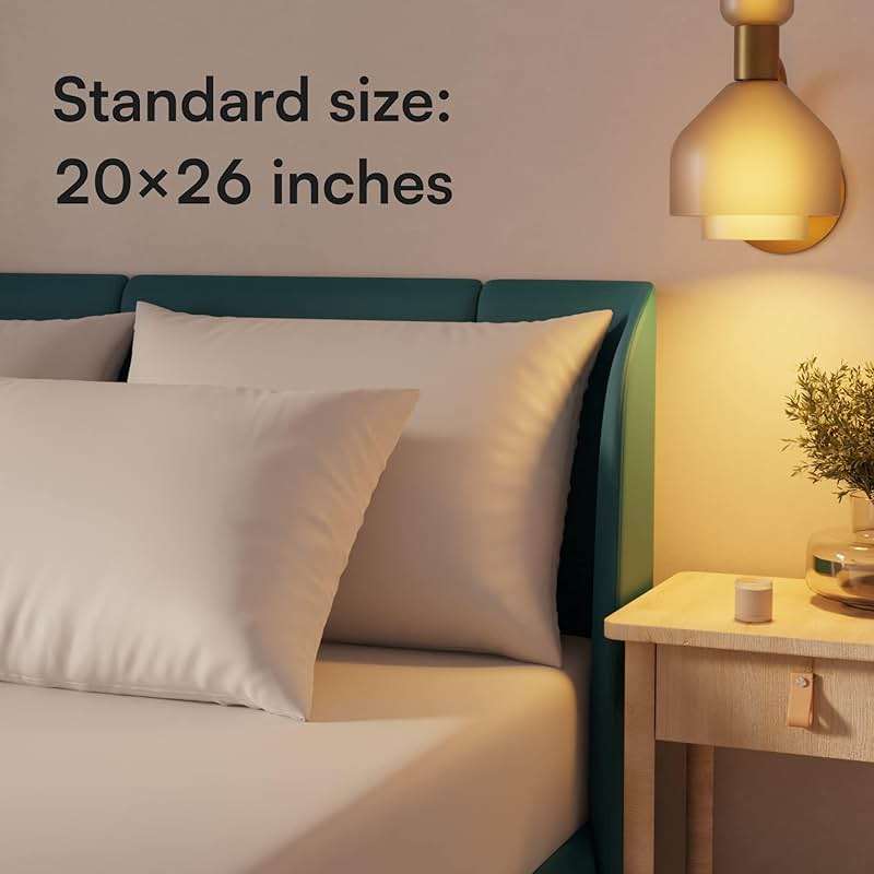 Niagara 4 Pack Waterproof Pillow Protectors Standard 20x26 Inches Smooth Zipper Premium Encasement Covers Quiet Cases Set White - Image 7