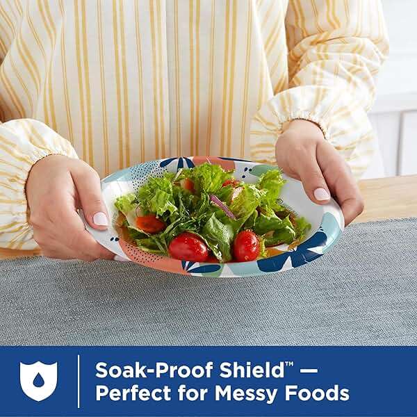 Dixie Medium Paper Plates, 8.5 Inch, 90 Count, 2X Stronger, Microwave-Safe, Soak-Proof, Cut Resistant, Disposable Plates For Everyday Breakfast, Lunch, & Dinner Meals - Image 4