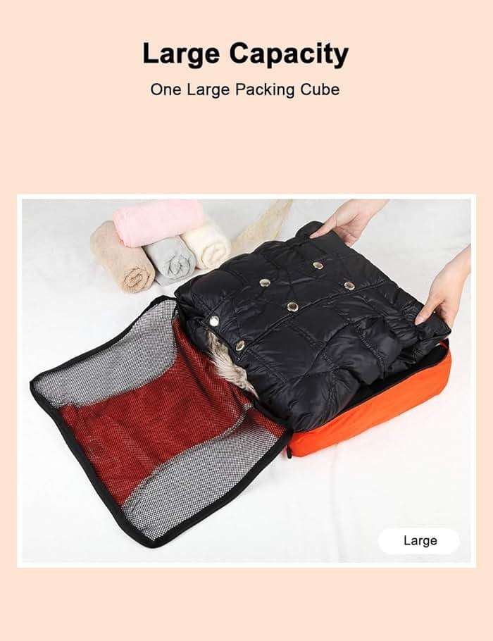GOX Ultra Light 5 piece Packing Cubes Travel Luggage Organizer 1 Large 2 Medium 2 Small - Image 3
