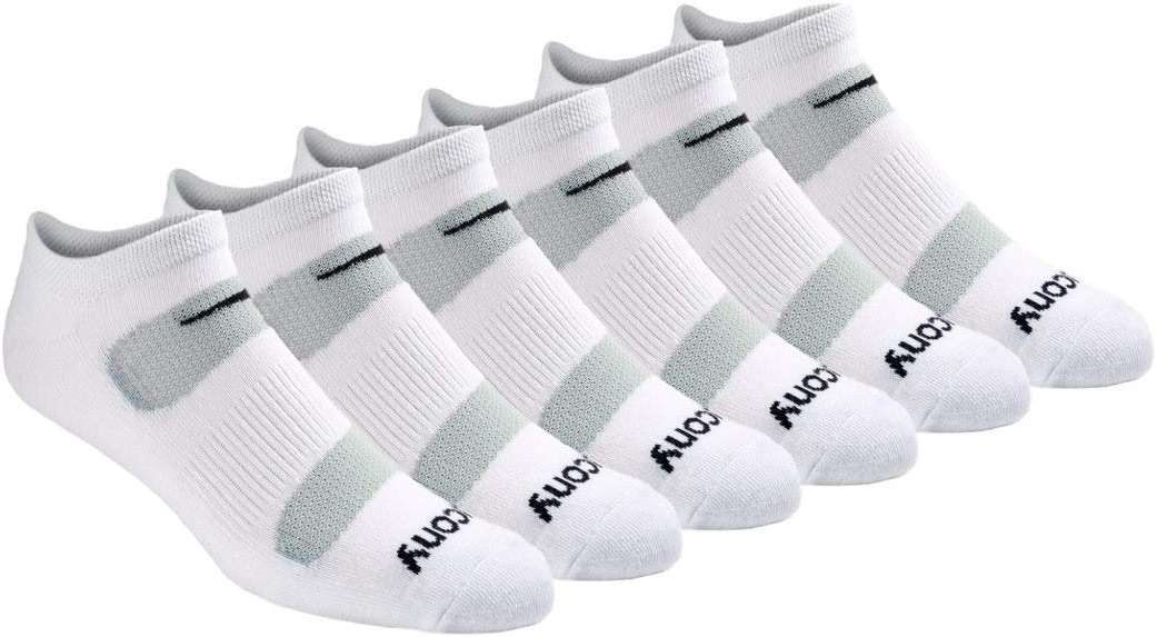 Saucony Men's RunDry Mesh Ventilating Comfort Fit Performance No-Show Socks, Available in M-XXL (6, 12, 18 Pairs) - Image 1