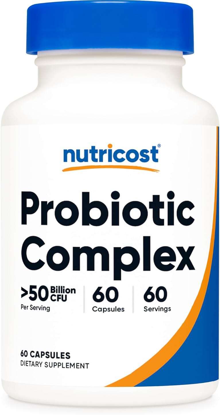Nutricost Probiotic Complex - 50 Billion CFU, 60 Capsules - Probiotic for Men and Women - Vegetarian Capsules, Non-GMO, Gluten Free - Image 1