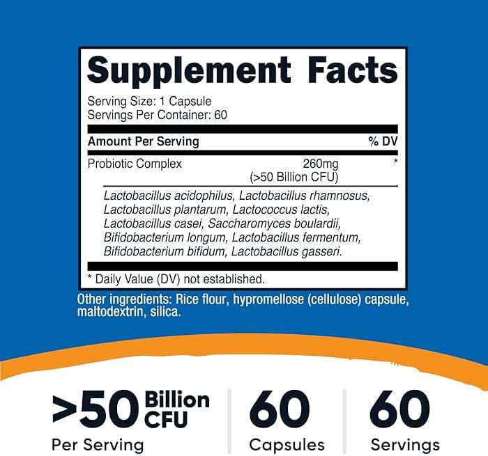 Nutricost Probiotic Complex - 50 Billion CFU, 60 Capsules - Probiotic for Men and Women - Vegetarian Capsules, Non-GMO, Gluten Free - Image 2