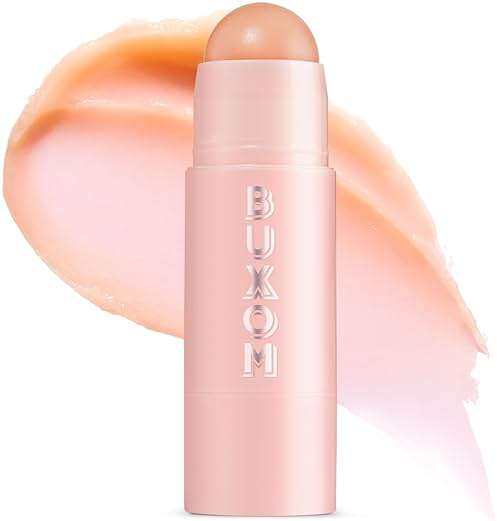 BUXOM Power-Full Plumping Lip Balm, Tinted Lip Balm Plumper, Enhancing Lip Moisturizer, Hydrating & Smoothing Peptide Lip Treatment, Cruelty-Free - Image 1