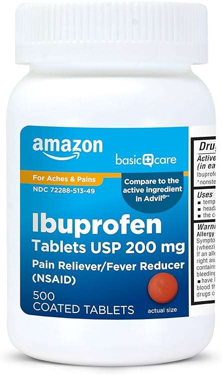 Basic Care Ibuprofen Tablets, 500 Count - Image 1