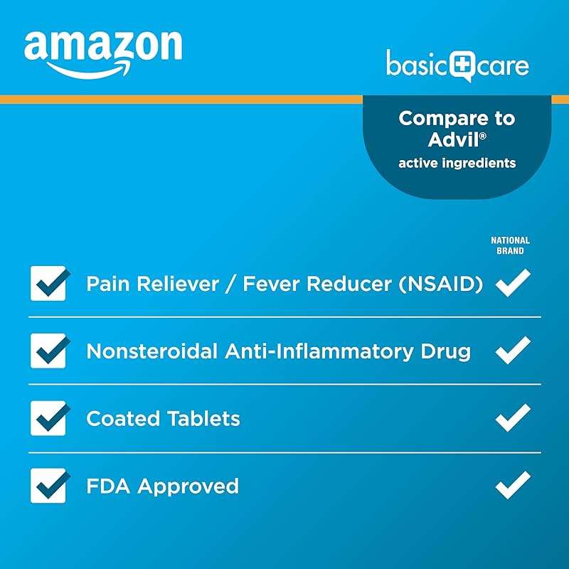 Basic Care Ibuprofen Tablets, 500 Count - Image 2