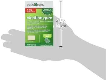 Amazon Basic Care Nicotine Polacrilex Coated Gum, 4 mg, Cool Mint Flavor, Stop Smoking Aid, Quit Smoking, Reduce Withdrawal Symptoms, 20 Count - Image 9