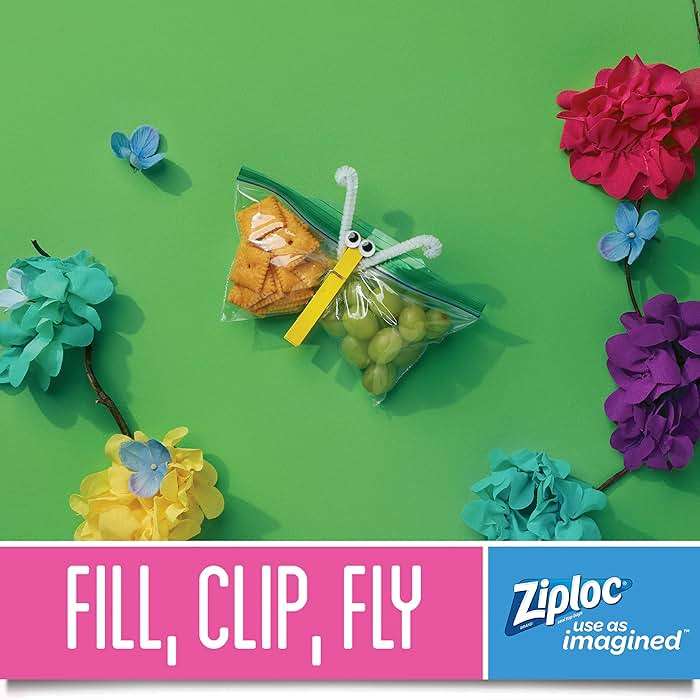 Ziploc Snack Bags, Easy Open Tabs, Ideal for packing cookies, fruits, vegetables, chips and more, 40 Count - Image 2
