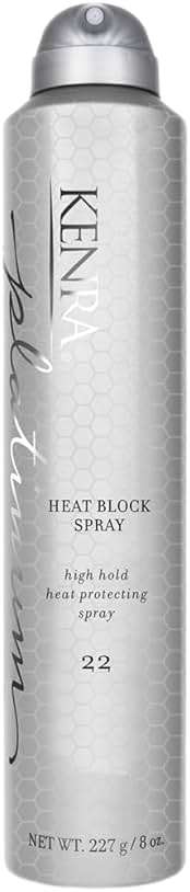 Kenra Platinum Heat Block Spray 22 | Heat Protecting Hairspray | High Hold For Ultimate Style Longevity | Clean Release From Hot Tools | All Hair Types - Image 1