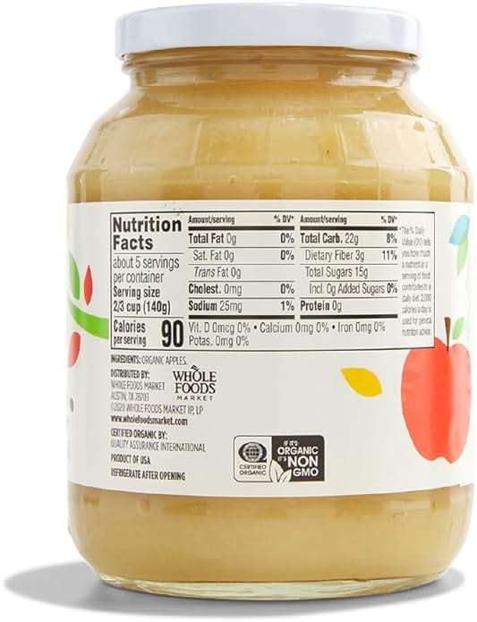 365 by Whole Foods Market, Organic Unsweetened Apple Sauce, 24 Ounce - Image 2
