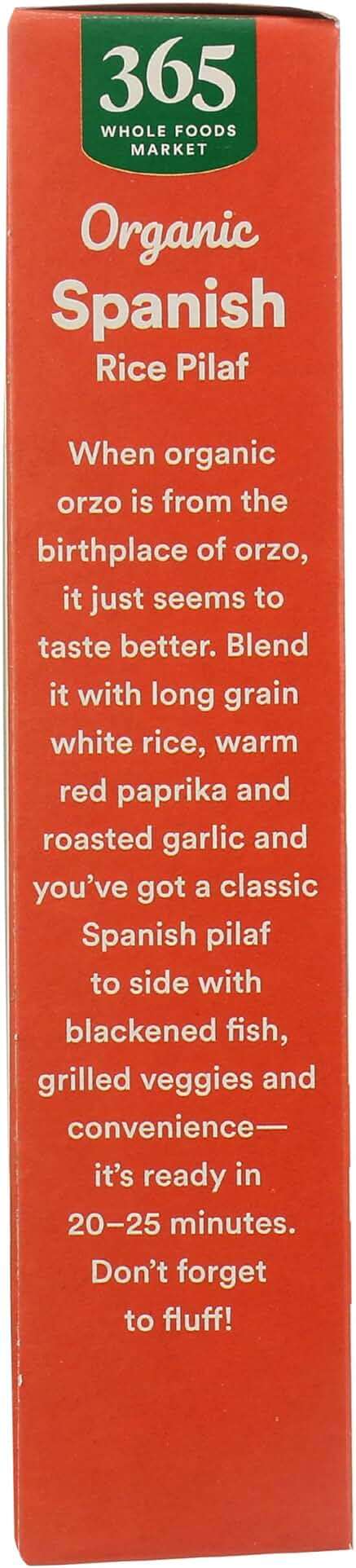 365 by Whole Foods Market, Organic Spanish Rice Pilaf, 6.1 Ounce - Image 4