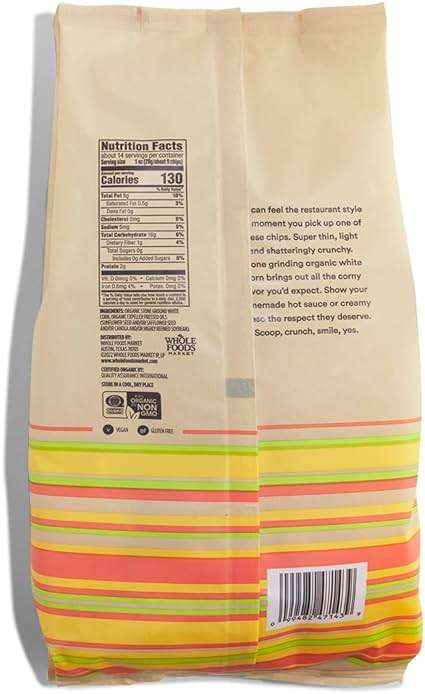 365 by Whole Foods Market, Organic Restaurant Style White Corn Tortilla Chips Unsalted, 14 Ounce - Image 4