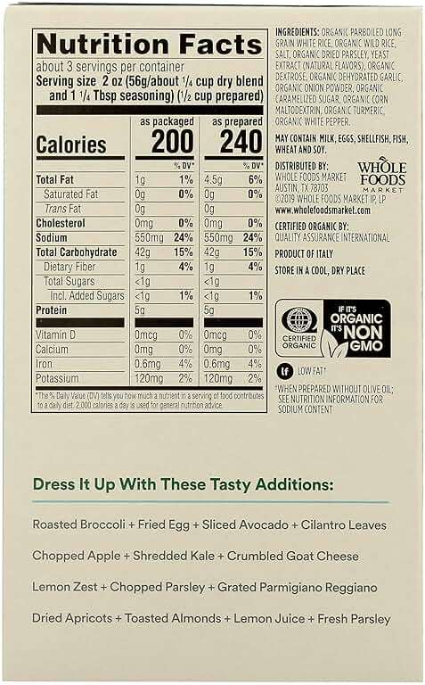 365 by Whole Foods Market, Organic Long Grain & Wild Rice Pilaf, 6 Ounce - Image 2