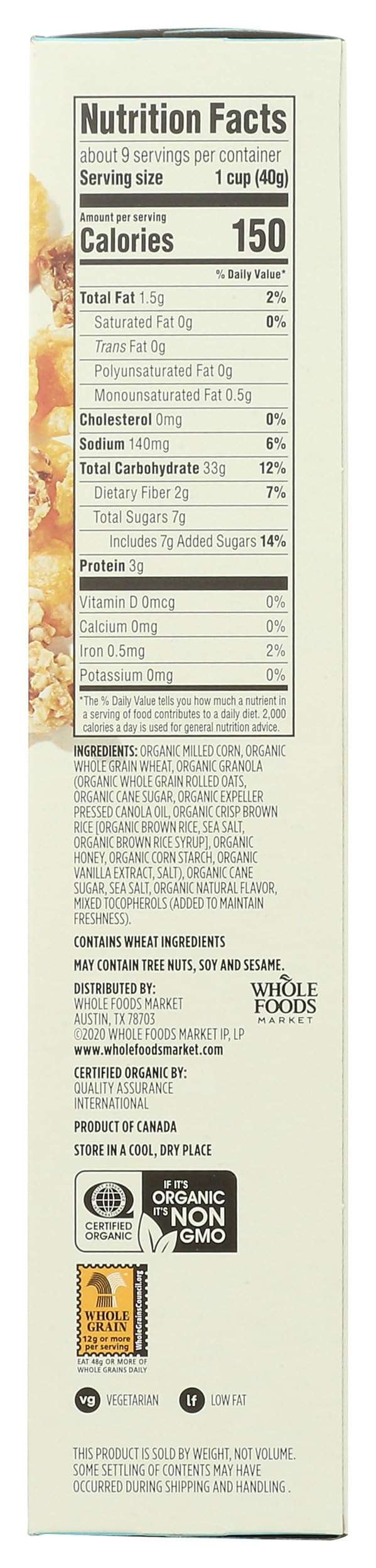 365 by Whole Foods Market Organic Honey Flakes And Oat Clusters, 12 OZ - Image 2