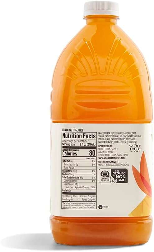 365 by Whole Foods Market, Organic Mango Lemonade, 64 Fl Oz - Image 2