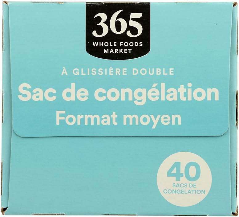 365 by Whole Foods Market, Quart Size Freezer Bags, Double Zipper, 40 Count - Image 4