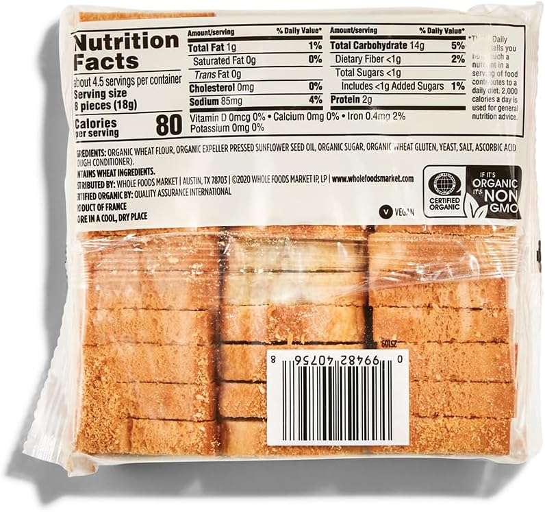 365 by Whole Foods Market, Organic Mini Toast, 2.8 Ounce - Image 2