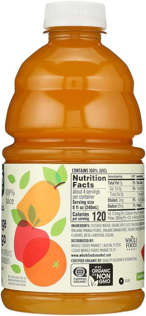 365 by Whole Foods Market Organic Orange Mango Juice, 32 FZ - Image 5