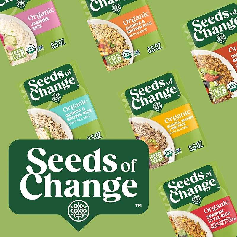 SEEDS OF CHANGE Organic Quinoa, Brown & Red Rice with Flaxseed, Organic Food, 8.5 OZ Pouch (Pack of 12) - Image 10