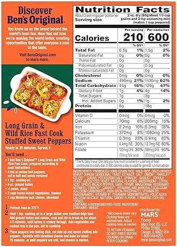 BEN'S ORIGINAL Long Grain Rice and Wild Rice, Fast Cook Rice, 6.2 OZ Box (Pack of 12) - Image 2
