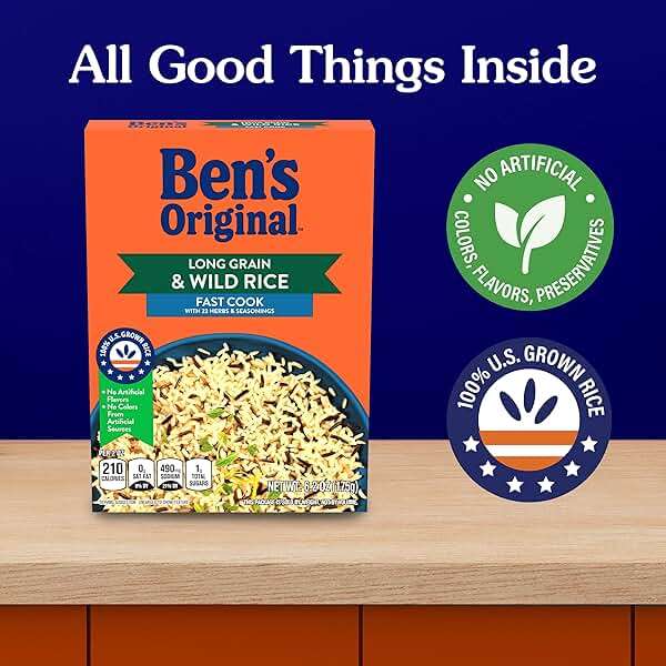 BEN'S ORIGINAL Long Grain Rice and Wild Rice, Fast Cook Rice, 6.2 OZ Box (Pack of 12) - Image 6