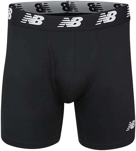 New Balance Men's Performance Boxer Briefs with Fly, Breathable Stretch Underwear, Moisture Wicking, Soft Waistband (3 Pack) - Image 2