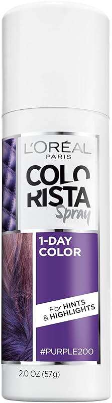 L'Oreal Paris Colorista 1-Day Washable Temporary Hair Color Spray, Purple, 2 Ounces - Image 1