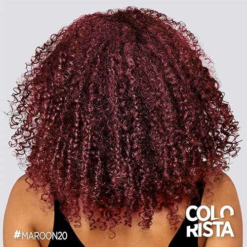 L'Oreal Paris Colorista Semi Permanent Hair Color for Brunettes, Color Depositing Hair Mask Formula, Maroon - Image 2
