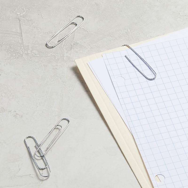 Amazon Basics Jumbo Size Office Paper Clips, Non-Skid, Silver, 1000 Count, 10 Packs of 100, A7072557 - Image 2