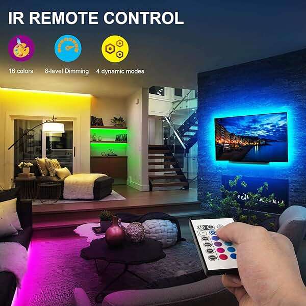 Tv Led Backlight, Maylit 8.2ft Led Strip Lights for 40-60in Tv, USB Powered Tv Lights kit with Remote, RGB Bias Lighting for Room Decor - Image 5