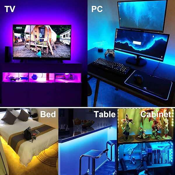Tv Led Backlight, Maylit 8.2ft Led Strip Lights for 40-60in Tv, USB Powered Tv Lights kit with Remote, RGB Bias Lighting for Room Decor - Image 6