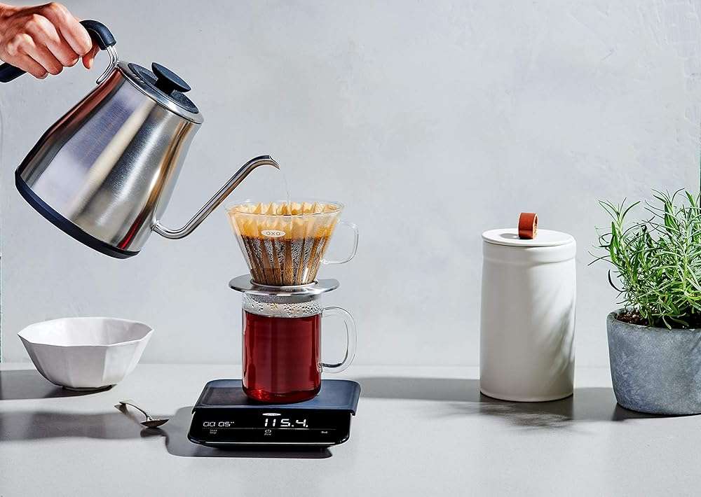 OXO Brew Adjustable Temperature Pour Over Kettle, 1 L, Gooseneck Electric Kettle, Stainless Steel with Timer - Image 2