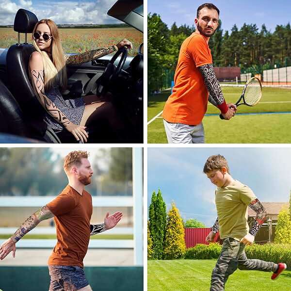 Tatoo Sleeves Men, Women, and Kids – Fake Temporary Tattoo Sleeve for Outdoor Sports, Halloween Decor - Image 4