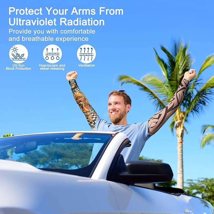 Tatoo Sleeves Men, Women, and Kids – Fake Temporary Tattoo Sleeve for Outdoor Sports, Halloween Decor - Image 7